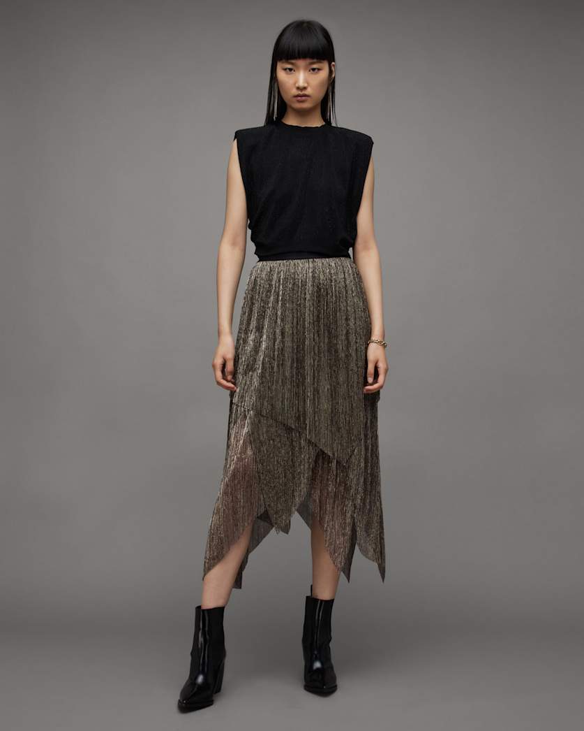 Veena Tulle Layered Midi Skirt