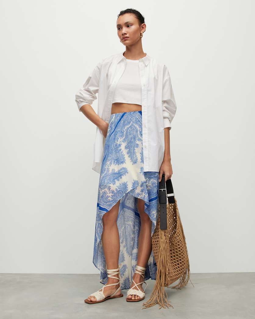 Slvina Rafaela Asymmetric Midi Skirt