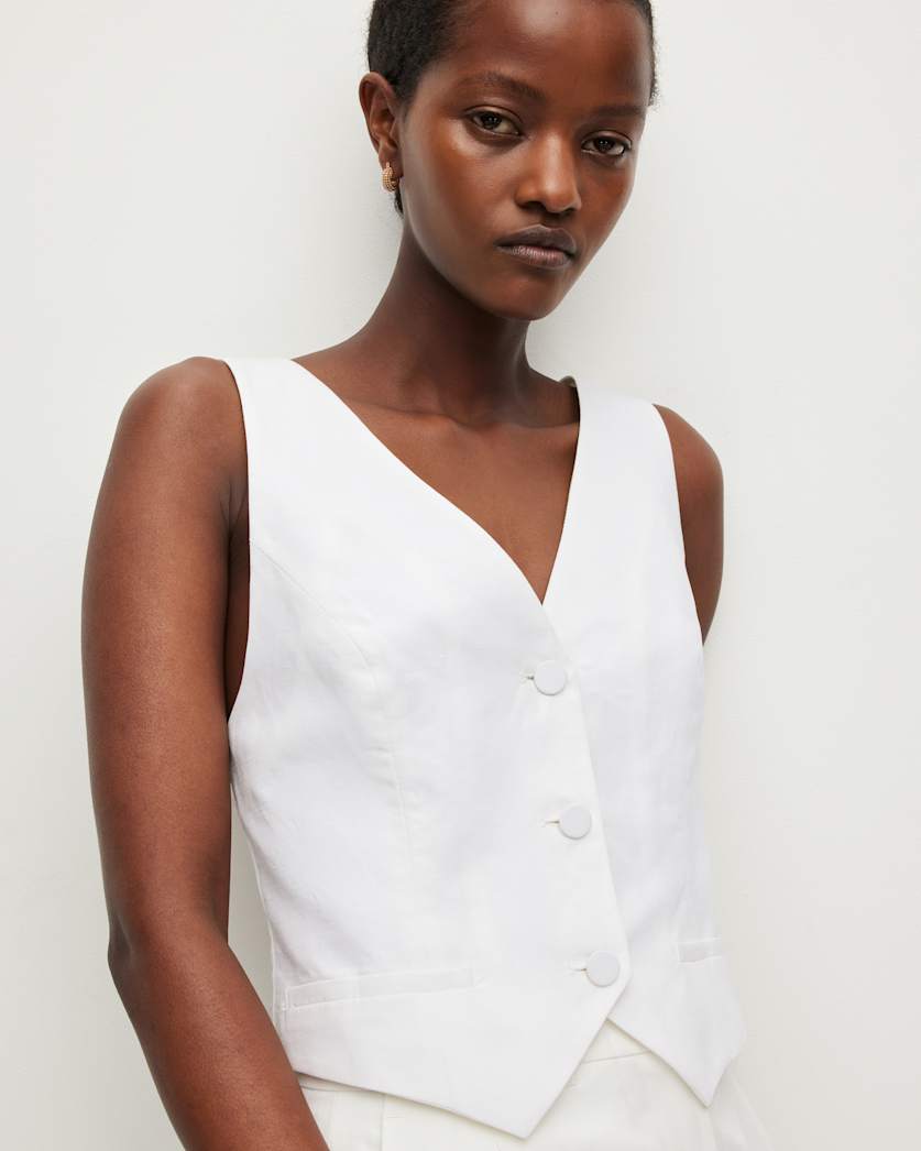Petra Linen Blend Waistcoat