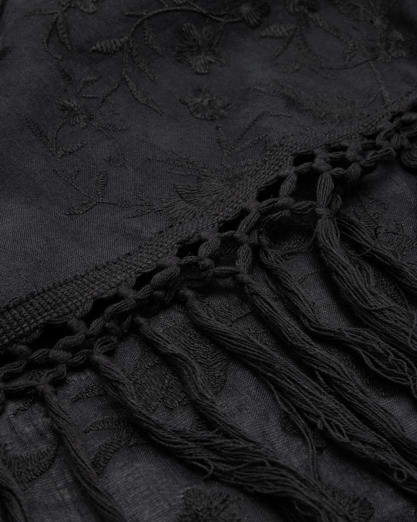 Otto Embroidered Ruana Scarf