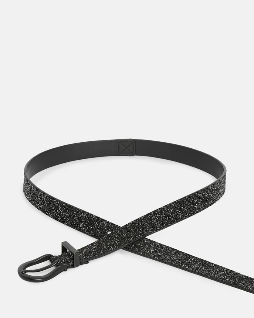 Luna Sparkle Skinny Leather Western Belt
