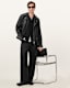 Milo Asymmetric Zip Leather Biker Jacket