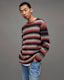 Aurora Fluffy Striped Relaxed Fit Jumper