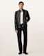 Cora Leather Snap Back Collar Jacket