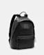 Carabiner Embossed Logo Leather Backpack
