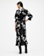 Ani Iona Jacquard V-Neck Midi Dress