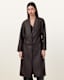 Aire Long Line Leather Coat