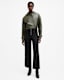 Ophelia Cropped Bonded Leather Jacket