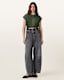 Mira Cropped Satin Drawcord T-Shirt