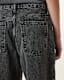 Fox Asymmetric Hem Wide Leg Denim Jeans