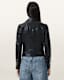 Vela Slim Fit Leather Biker Jacket