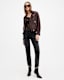 Dalby Slim Fit Leather Biker Jacket