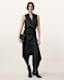Abi Lace Trim Draped Midi Dress
