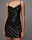 Haddi Cowl Neck Sequin Mini Slip Dress
