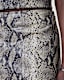 Renai Foil Snake Print Suede Mini Skirt