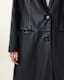 Aire Long Line Leather Coat