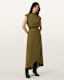 Rayanna Pleated Satin Dress
