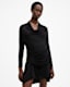 Amei Cowl Neck Draped Mini Dress