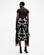 Gian Lace Trim Asymmetric Maxi Dress