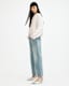 Helton Contrast Leather Bomber Jacket