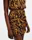 Hali Animal Print Ruffle Mini Dress
