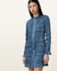 Meg Shirred Mini Shirt Dress