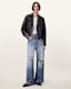 Vela Slim Fit Leather Biker Jacket
