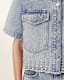 Tove Embellished Oversized Denim Shirt