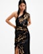 Laura Silk Blend One Shoulder Maxi Dress