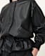 Sofi Drawstring Leather Bomber Jacket