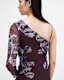 Eris One Shoulder Mesh Floral Midi Dress