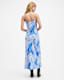 Bryony Spiral Print Midi Slip Dress