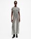 Giana Metallic Open Stitch Midi Dress