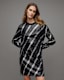 Juela Sequin Striped Bowi Mini Dress