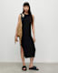 Mako Embroidered Crochet Trim Midi Dress