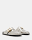 Venus Metallic Shearling Slip On Mules