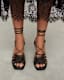 Dina Leather Rope Strappy Heeled Sandals