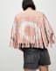 Evie Leather Tie Dye Tassel Gilet