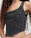 Charli Denim Cropped Corset Top