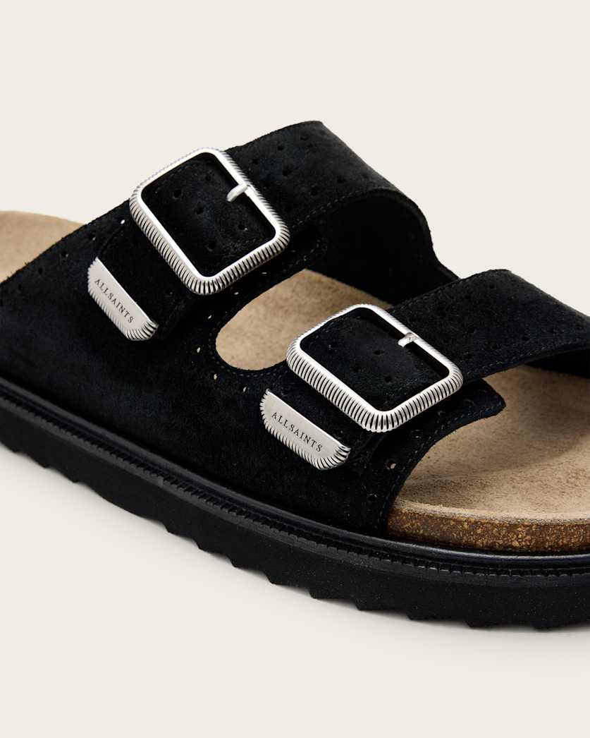 Randal Buckled Suede Sandals