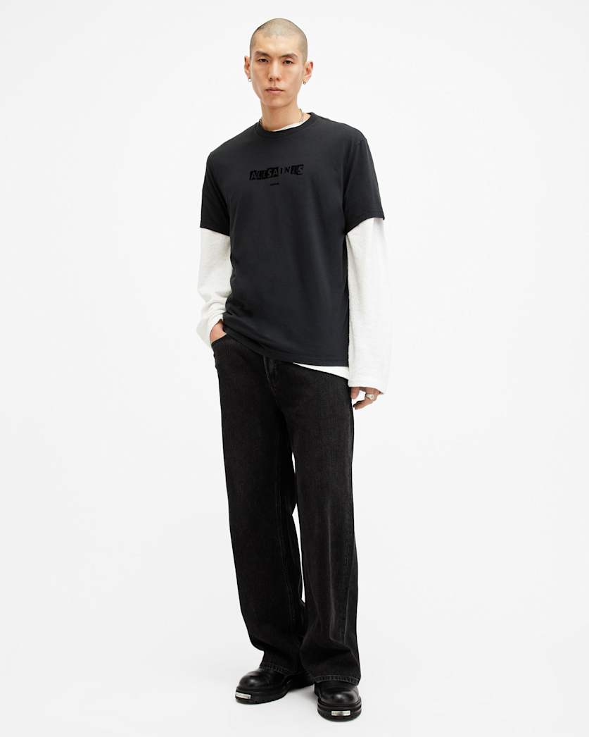 Montage Flocked Logo Relaxed Fit T-Shirt