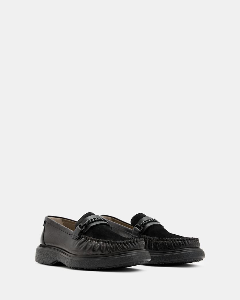 Gibbs Leather Chain Loafers Shoes