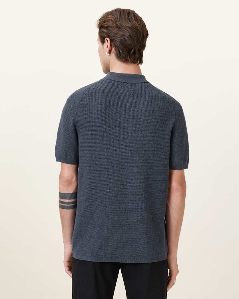 Aspen Waffle Texture Ramskull Polo Shirt