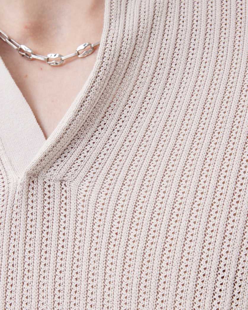 Thoma Long Sleeve Knitted Polo Shirt