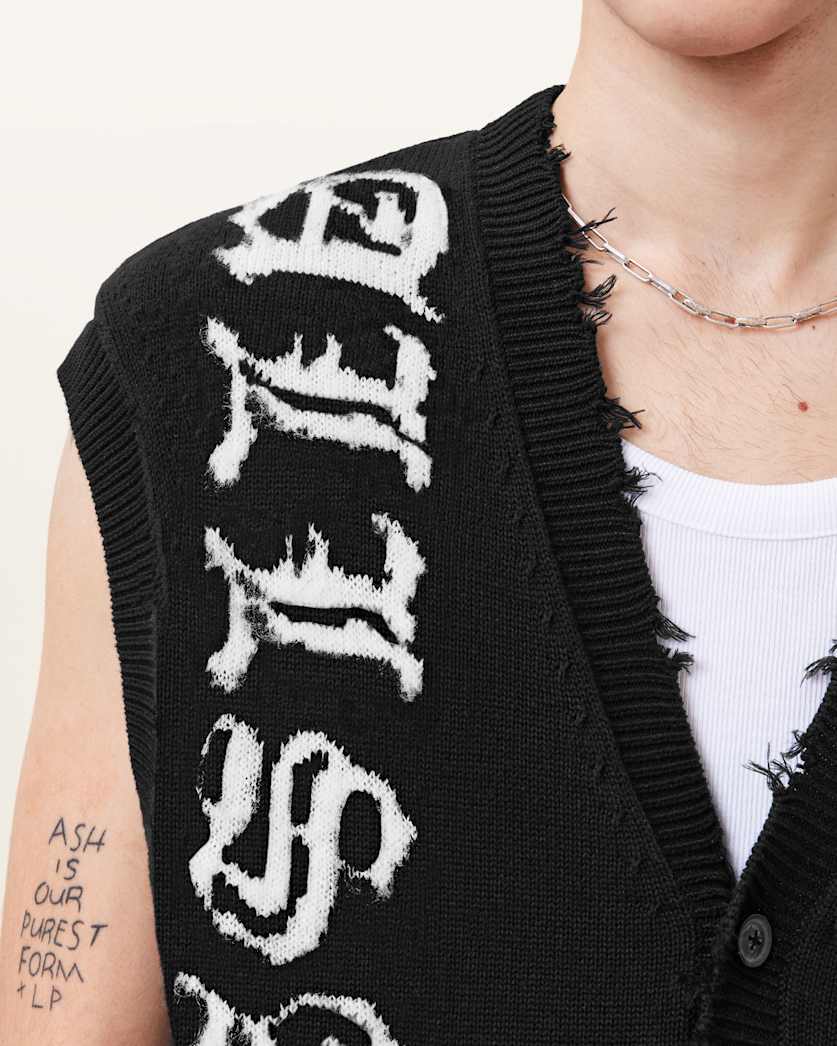 Scripture Sleeveless Knitted Tank Top
