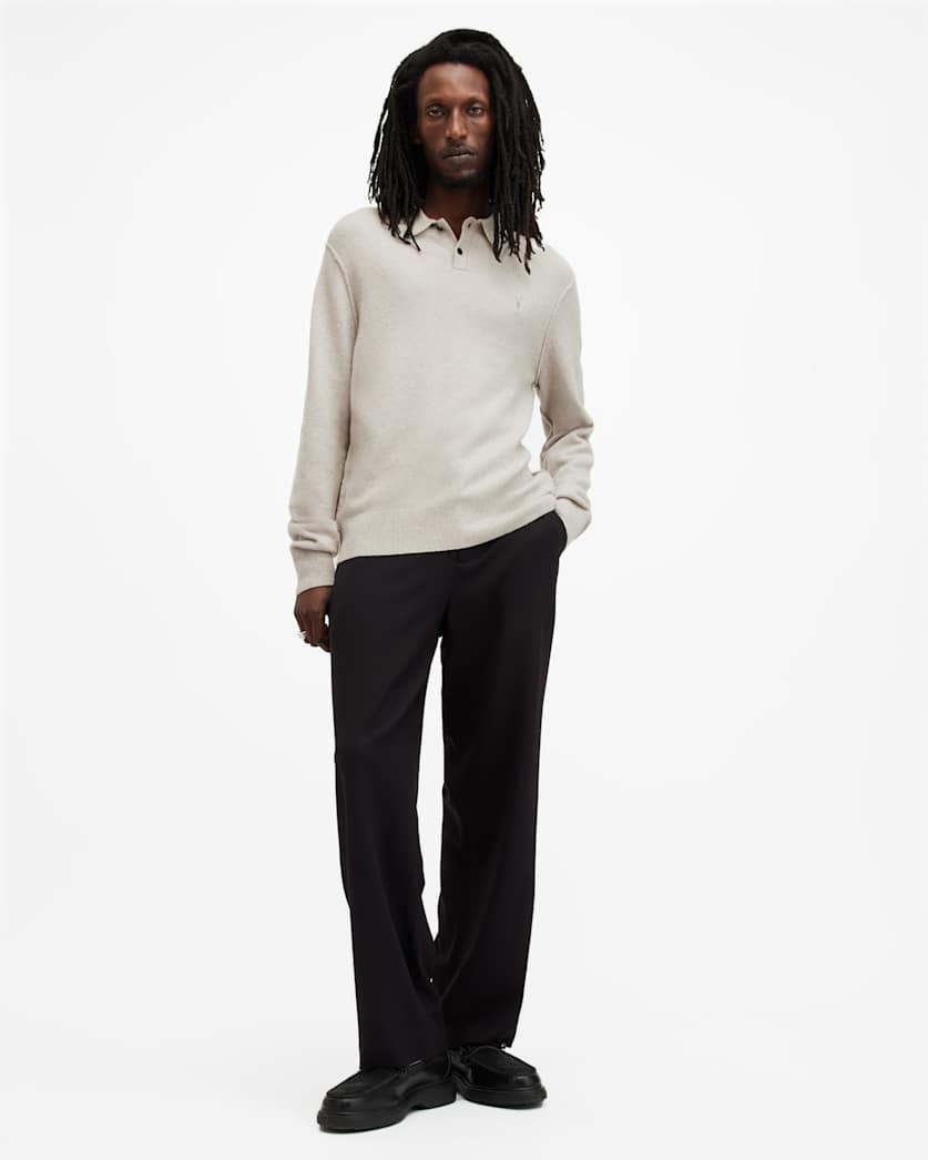 Statten Long Sleeve Ramskull Polo Jumper