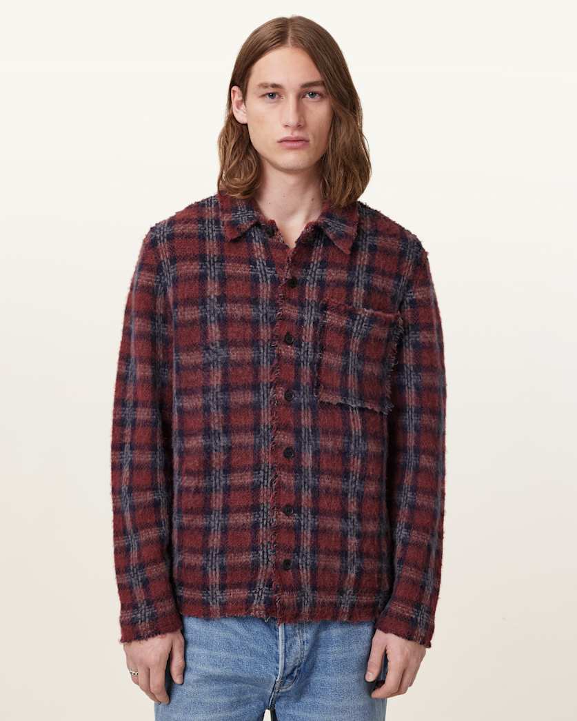 Austin Checked Brushed Cardigan