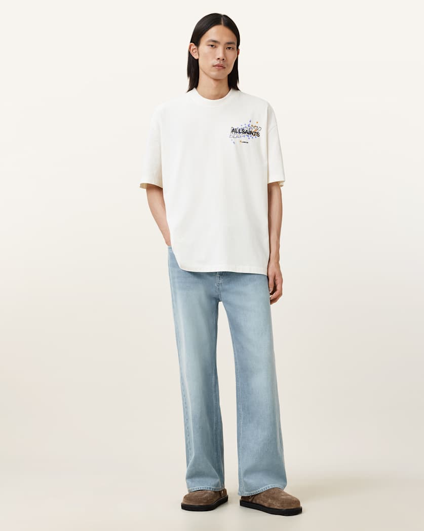 Wavy Oversized Crew Neck T-Shirt
