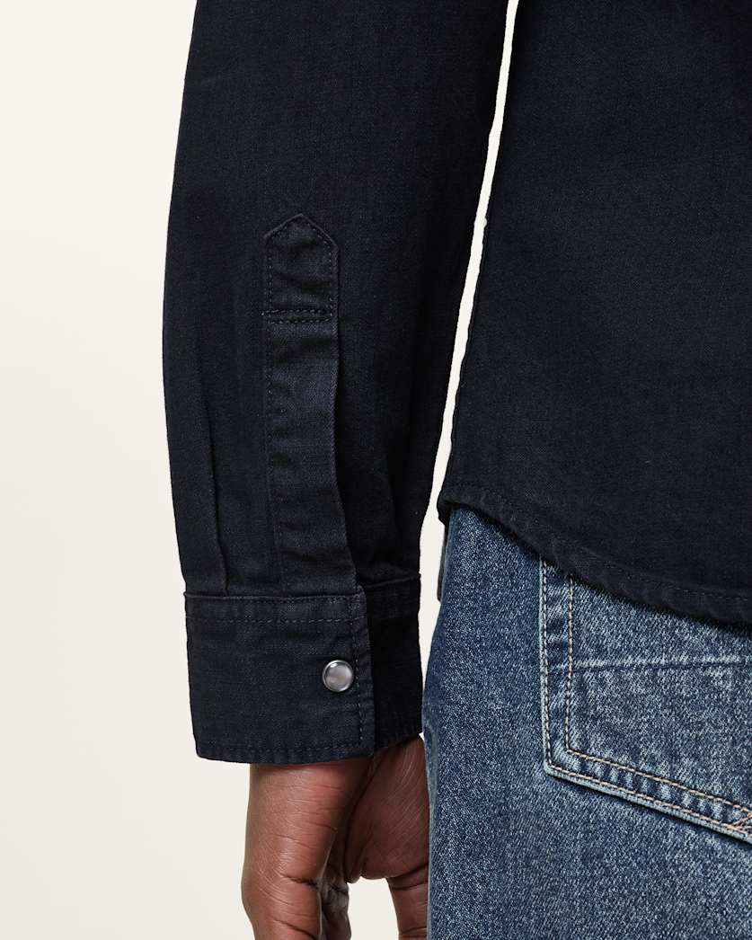Gleason Press Stud Ramskull Denim Shirt
