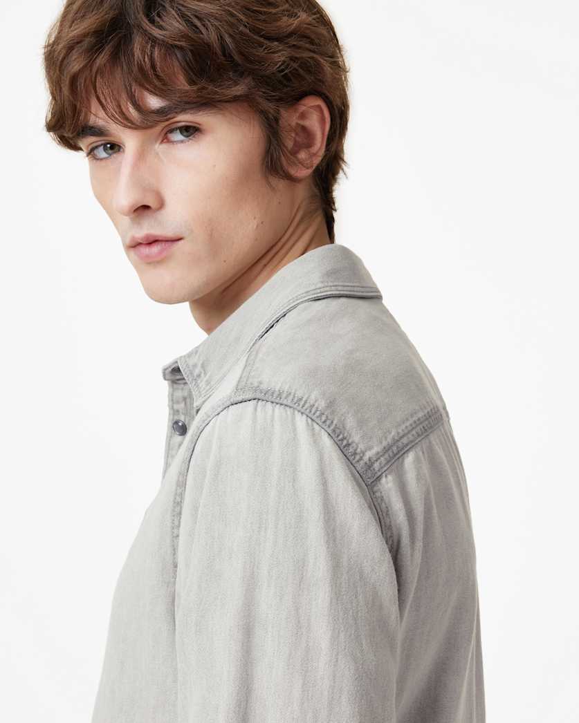 Gleason Press Stud Ramskull Denim Shirt